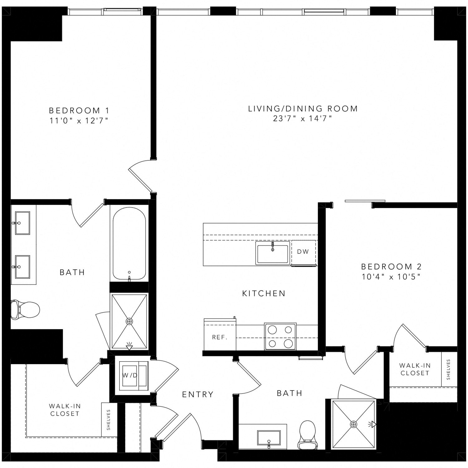 Floor plan layout diagram for B1